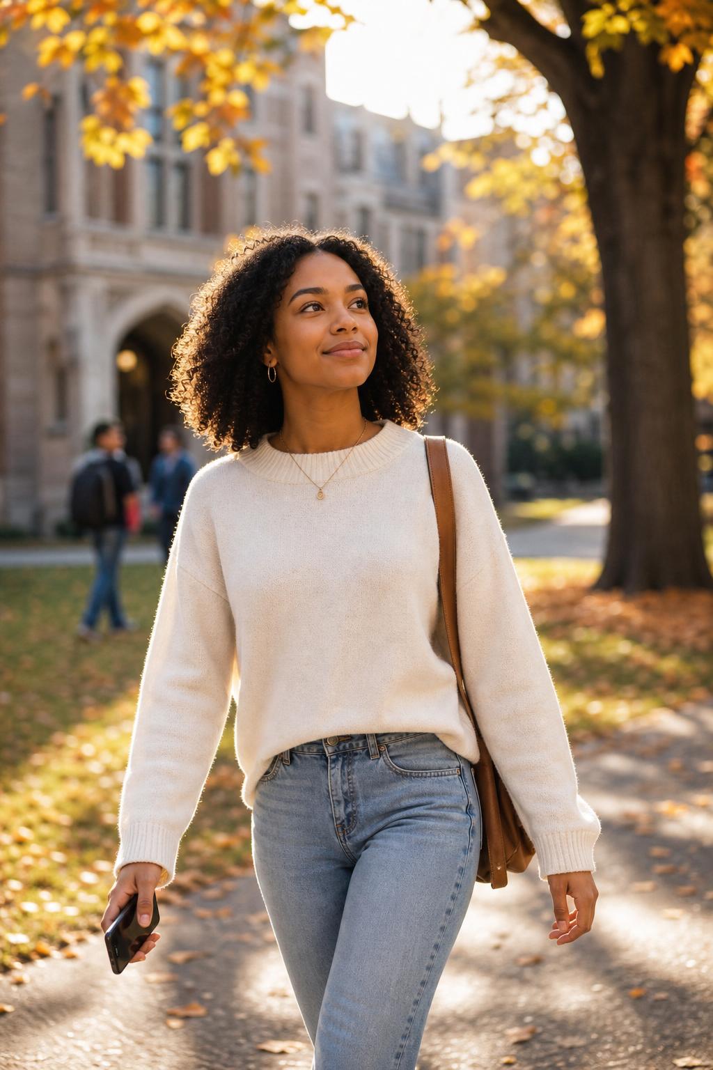A college student checking in to Safe Circle from campus